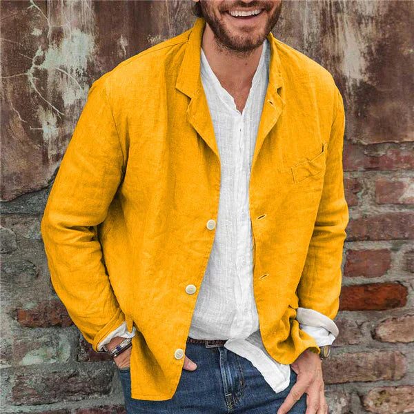 Herren Leichte Freizeitjacke Ashton mit Knopfleiste, die bequeme Übergangsjacke für Herbst.