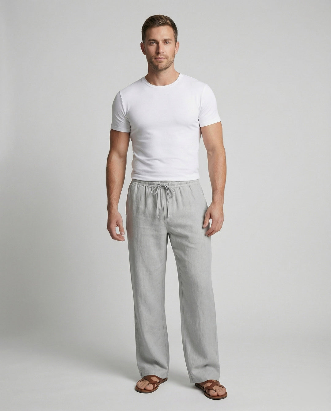 Herren Loungehose: Lockerer Schnitt, elastischer Bund & Kordelzug für optimalen Komfort.