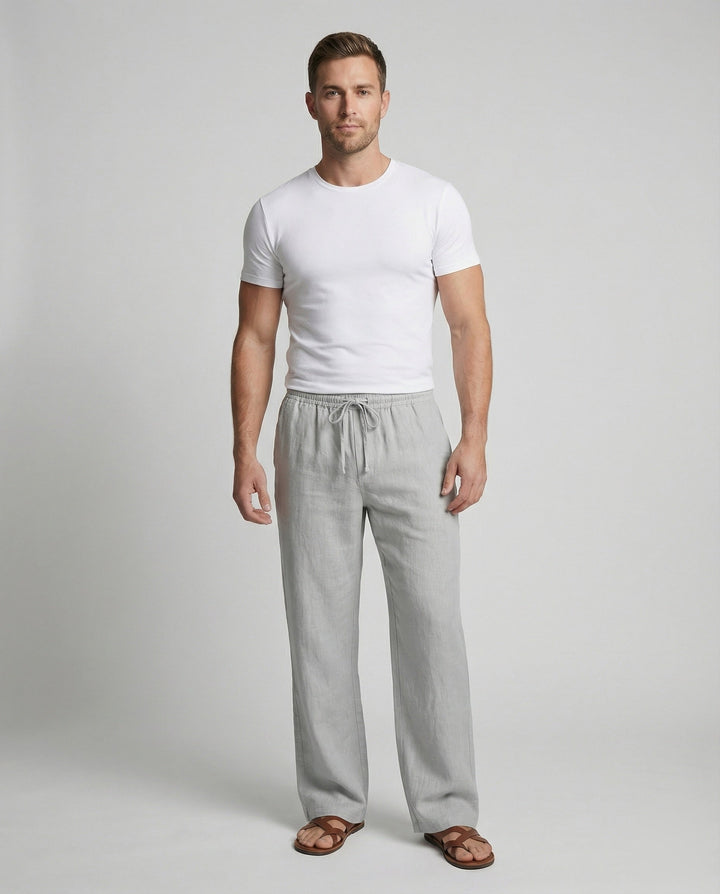 Herren Loungehose: Lockerer Schnitt, elastischer Bund & Kordelzug für optimalen Komfort.