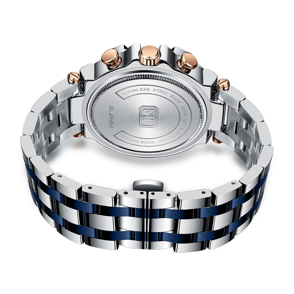 Robuste Herren-Marineuhr mit wasserdichtem Gehäuse und zeitlosem Design.