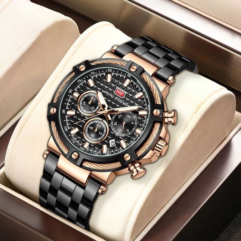 Hochwertige Herrenuhr in stilvoller Geschenkbox, perfekt für besondere Anlässe.