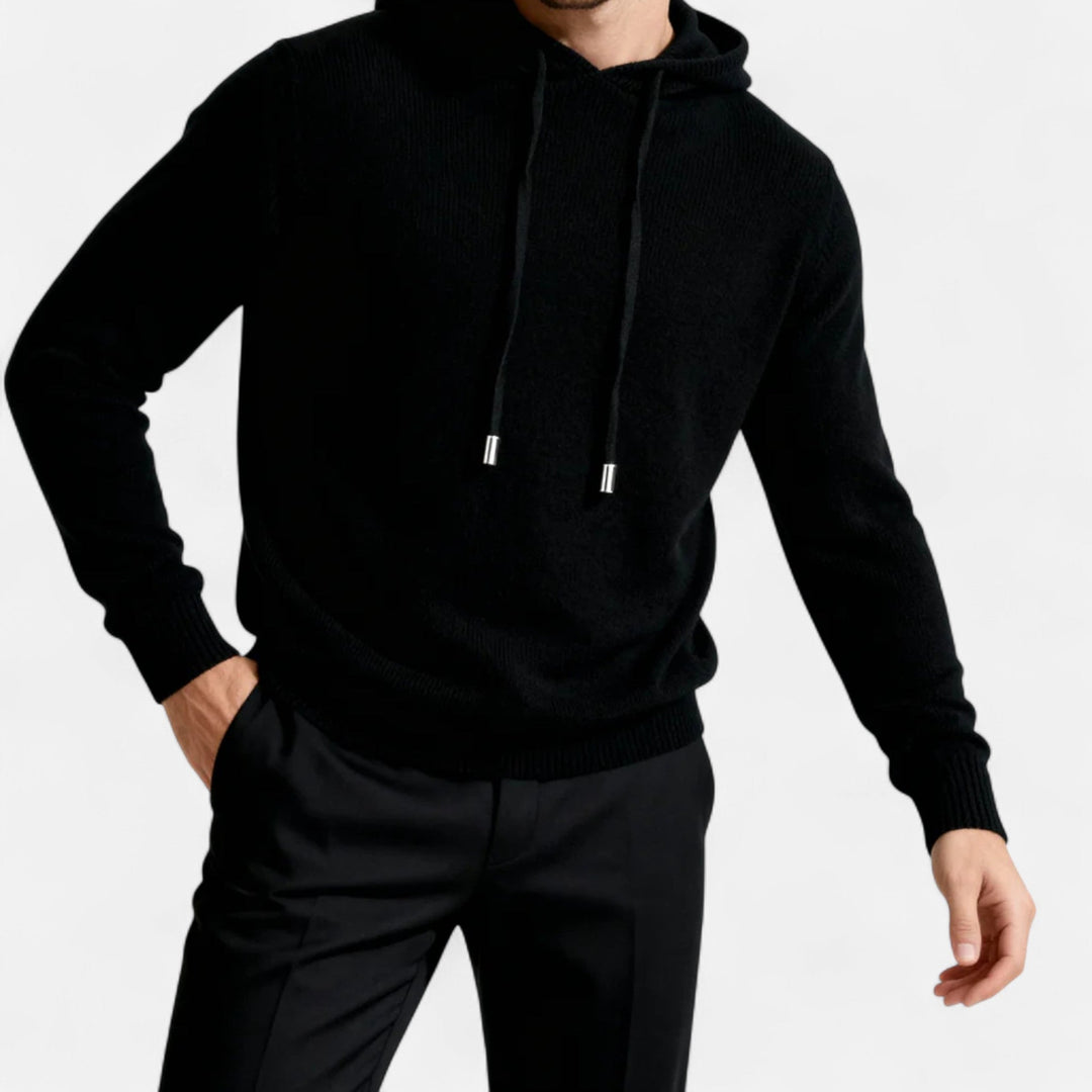 Minimalistischer Herren Hoodie "Leo" für optimalen Komfort, ein luxuriöses Langarm-Oberteil für die Herbst-Winter-Saison.