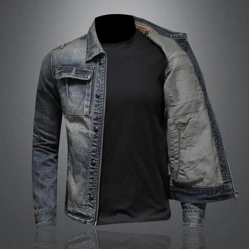 Vielseitige Herren Übergangsjacke (Knopfjacke Cameron) in Beige, mittelschwer & perfekt für casual Outfits.