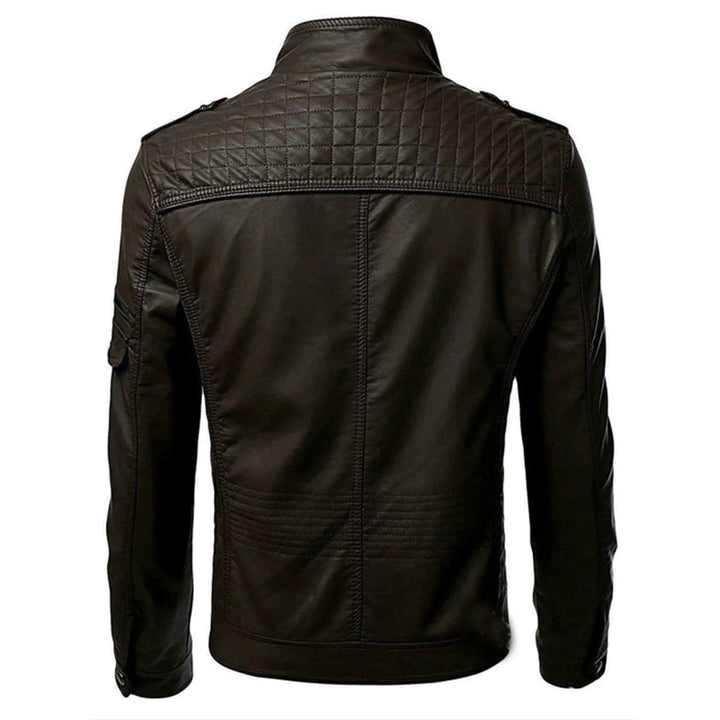 Stylische Herren Übergangsjacke im Biker-Stil, ideal für Frühling & Herbst, exklusiver Alltags-Look.