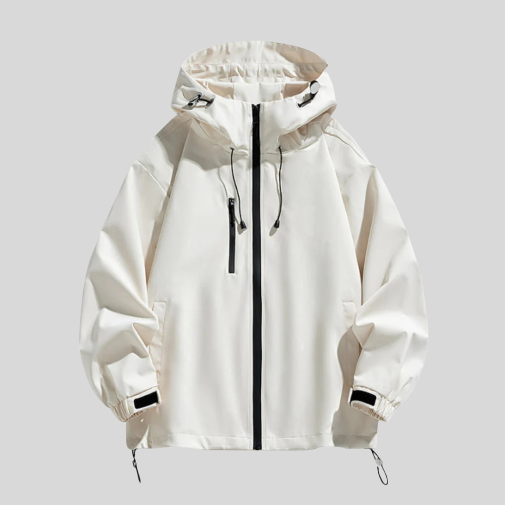 Stylische Herren Isolierjacke mit Kapuze, bietet Wärme & Schutz für Outdoor-Abenteuer im Winter.