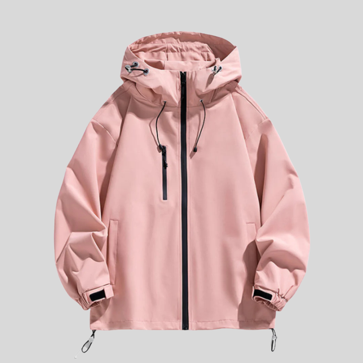 Dunkle Herren Outdoor-Winterjacke, isolierte Kapuzenjacke Nathan für Wärme & Wetterschutz.