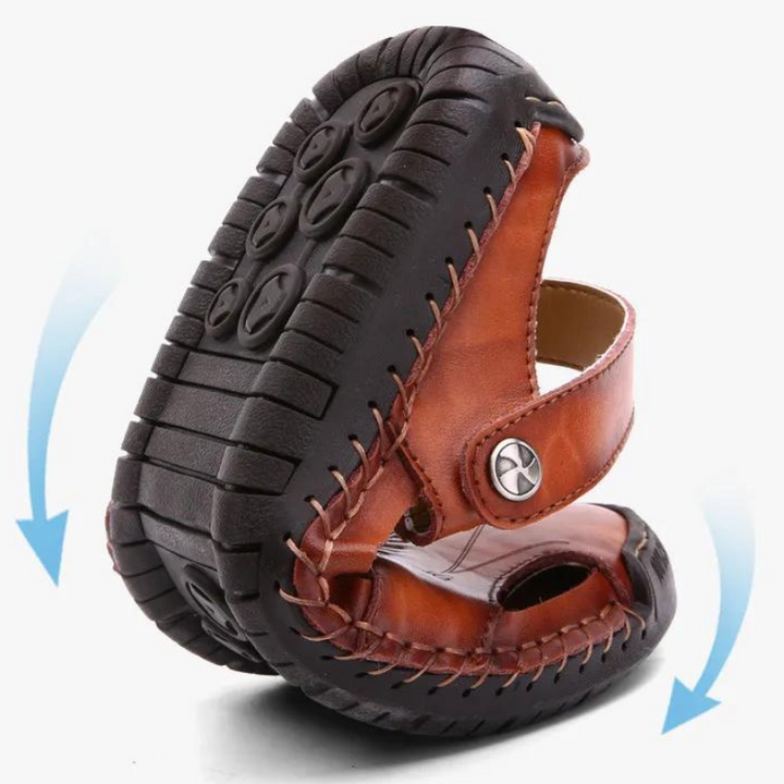 Robuste Herren Komfort Sandalen mit rutschfester Sohle, Zehenschutz & Alltagstauglichkeit.
