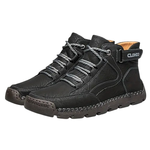 Herren Orthopädische Wanderschuhe grau/blau, für Komfort, Halt & Fußgesundheit beim Wandern.