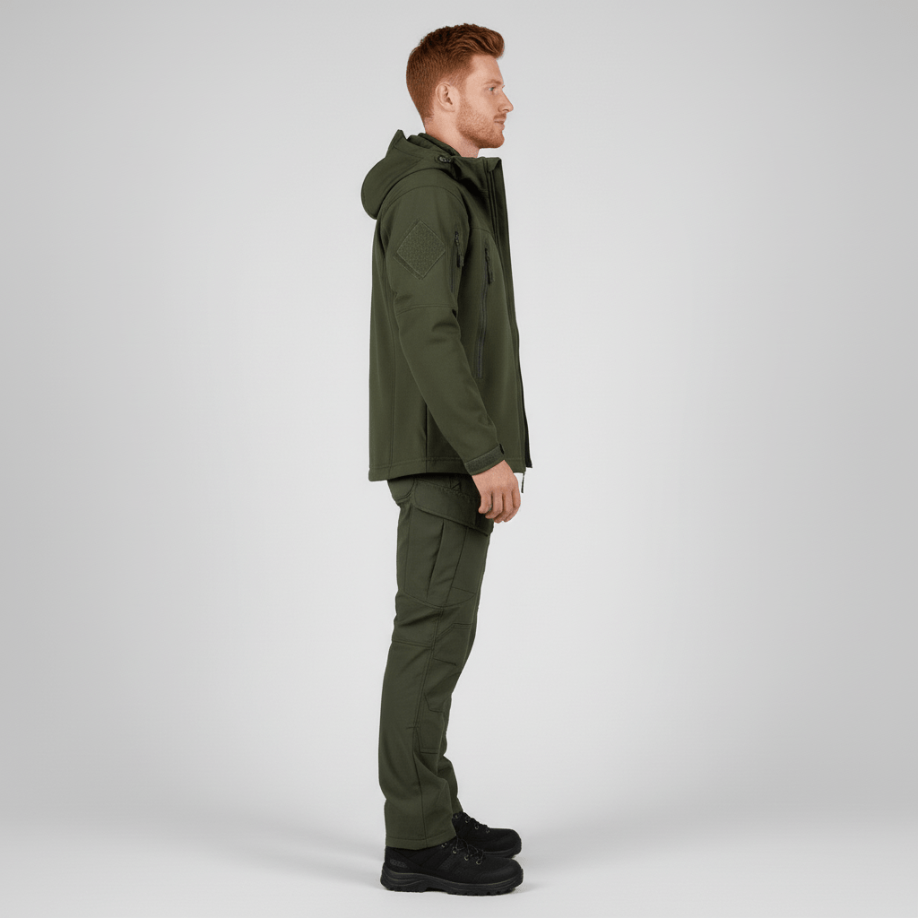 Wasserdichte Outdoor-Jacke & Hose für Herren, Modell Eli. Perfekt für Wander- & Sportbekleidung.
