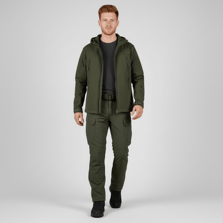 Praktisches Herren Wasserdichtes Outdoor-Set Eli: Winddichte Jacke & Hose für maximalen Komfort.