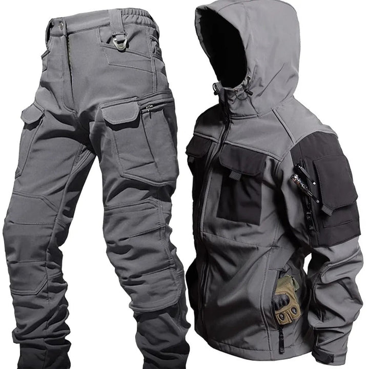 Herren Outdoor Softshell Set, winddicht & wasserabweisend, ideal für Wandern, Trekking & Freizeitaktivitäten.