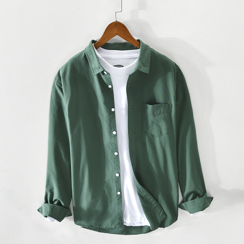 Langarm Herren Oxford-Hemd, ideal für Schichtlooks. Komfortabel, elegant und vielseitig für Business & Freizeit.
