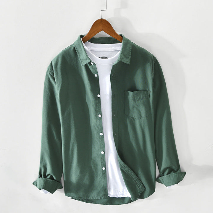 Langarm Herren Oxford-Hemd, ideal für Schichtlooks. Komfortabel, elegant und vielseitig für Business & Freizeit.