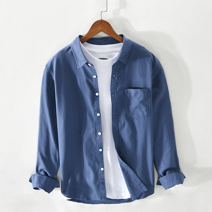 Herren Oxford-Hemd in dezenter Farbe. Vielseitiges Langarmhemd für Smart Casual und elegante Anlässe.