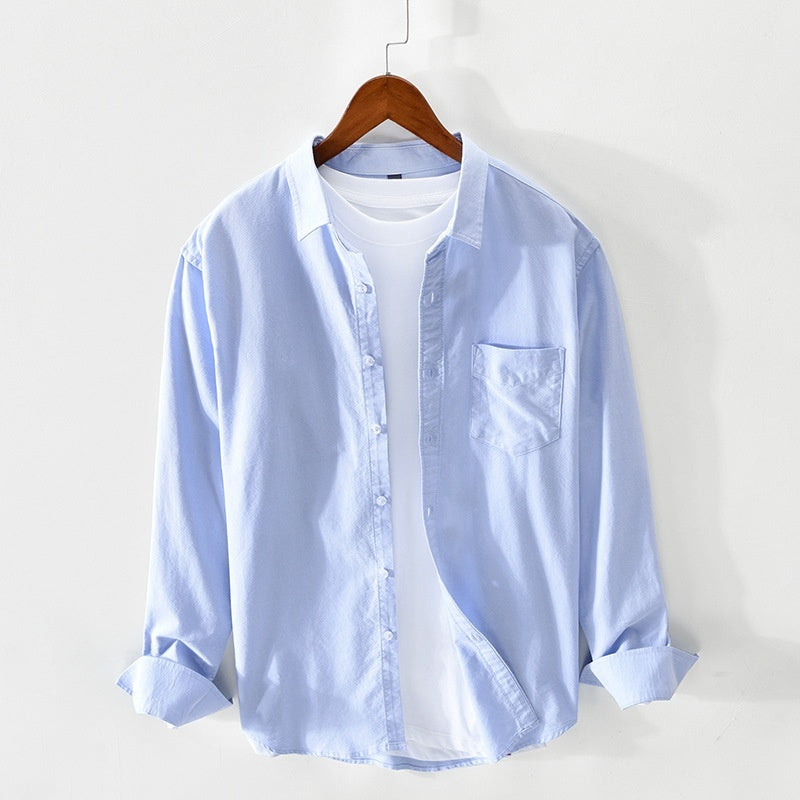 Elegantes Herren Oxford-Hemd aus atmungsaktiver Baumwolle. Perfekt für Smart Casual Looks im Büro.