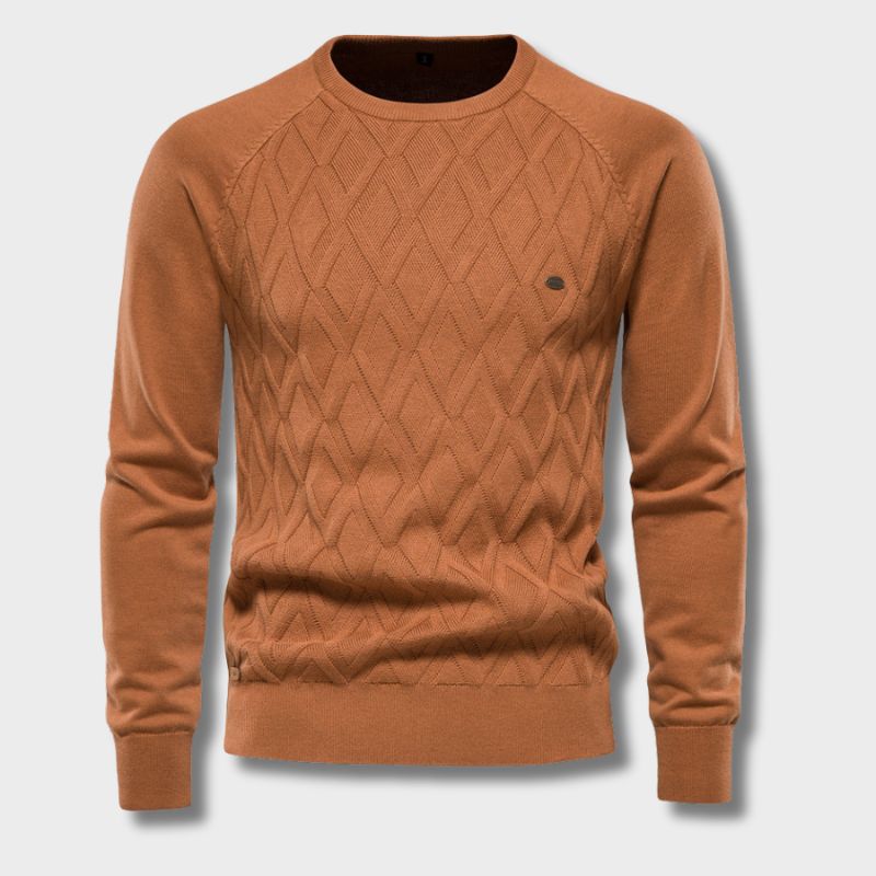 Herren Oxford Pullover, klassisch, unifarben, langärmlig. Perfekt für Winter, Freizeit & Business Casual.