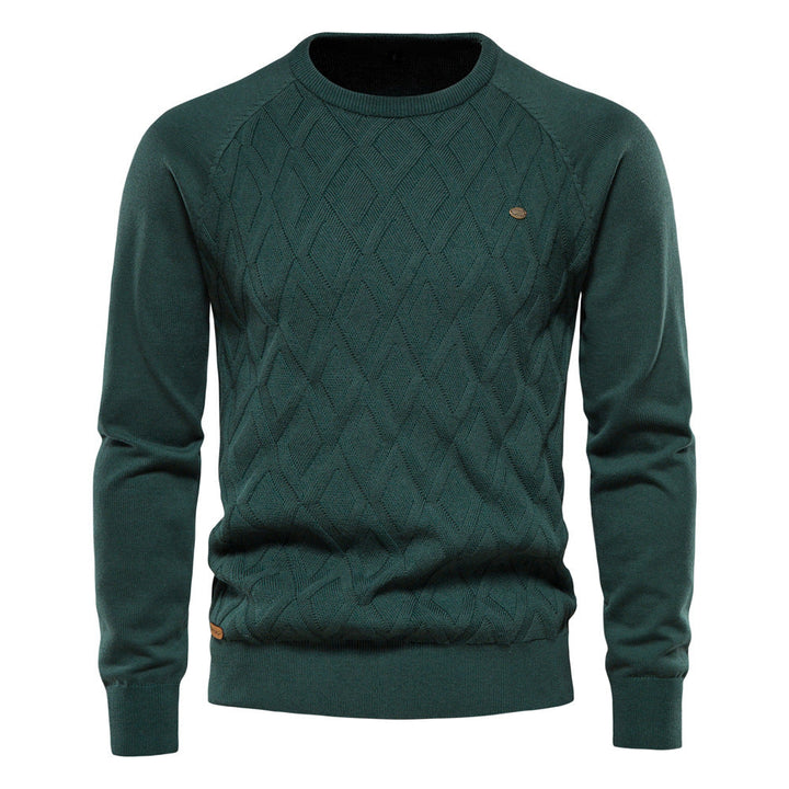 Basic Herren Pullover, unifarben. Klassischer Oxford Langarm-Pullover für den modernen Mann, ideal für Winter.