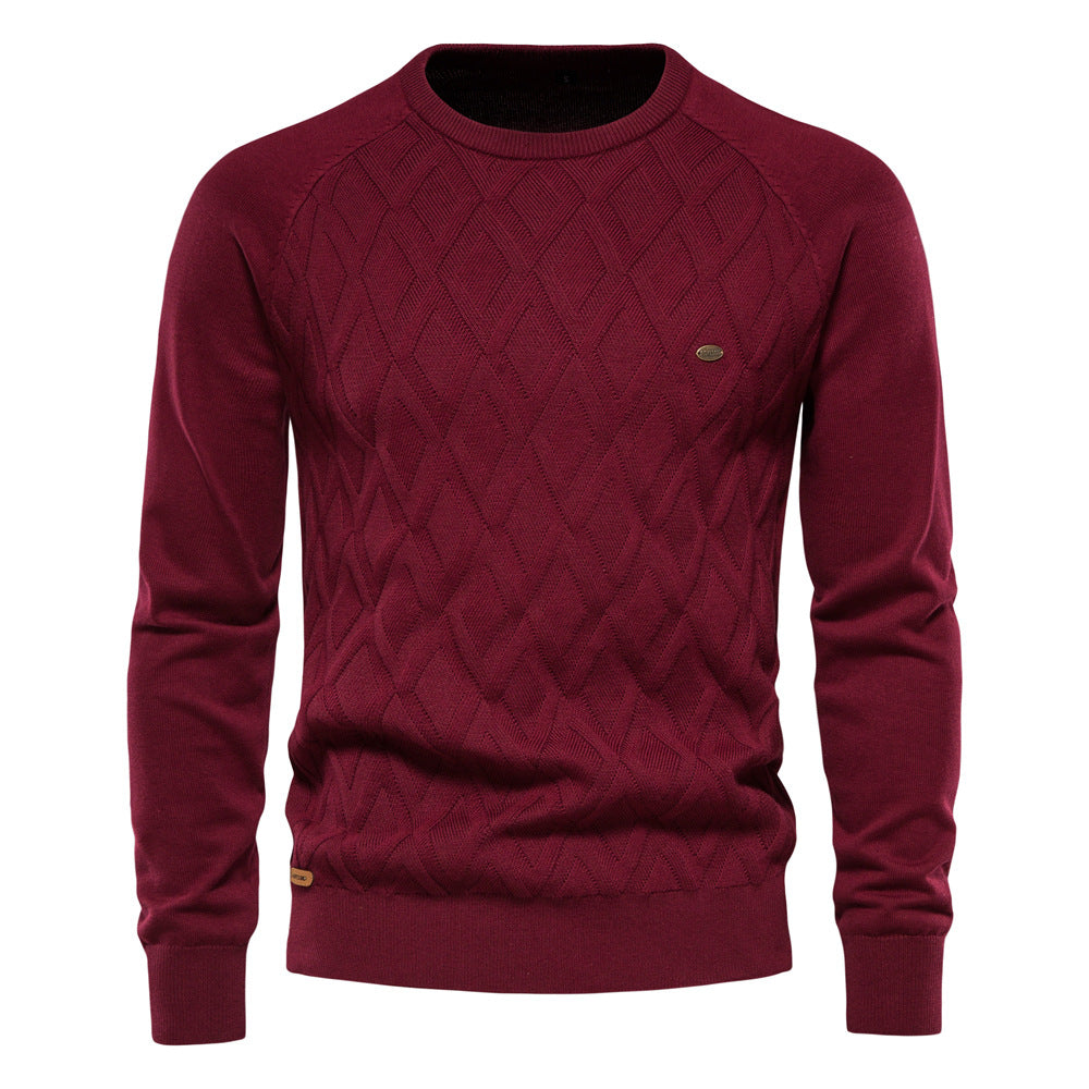 Komfortabler Herren Winterpullover. Warmer Langarm-Pullover im Oxford-Stil, perfekt für kalte Tage und entspannte Mode.