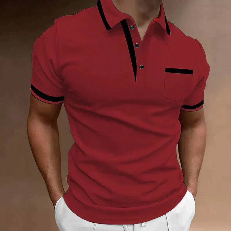 Vielseitiges Herren Polo Shirt für Sommer, Büro oder Freizeit; elegantes Oberteil in Herrenmode.