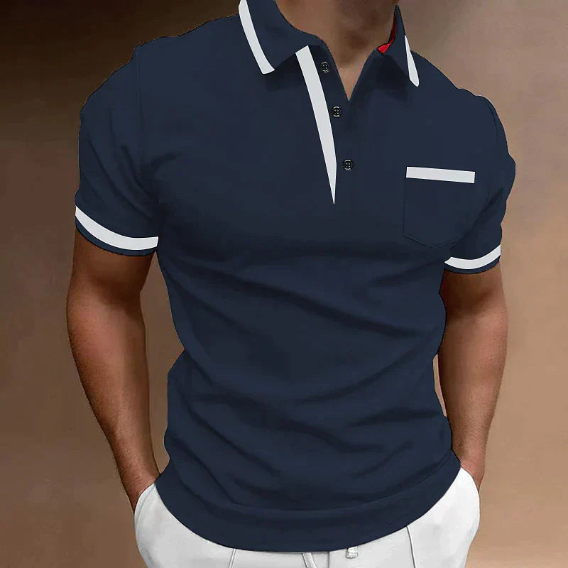 Elegantes Herren Polo Shirt für Büro, Freizeit und Sommer; vielseitiges Oberteil in klassischem Stil.