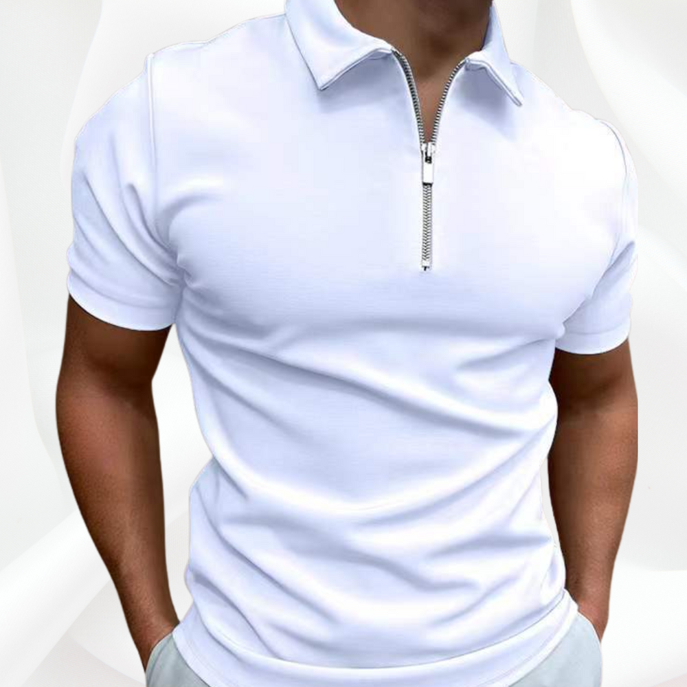 Komfortables Herren Polohemd im klassischen Stil. Vielseitige Sommerbekleidung für Freizeit und elegante Büro-Outfits.