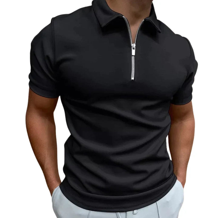 Herren Poloshirt mit Reißverschluss, klassisch & vielseitig. Perfekt für Freizeit und Sommerbekleidung.