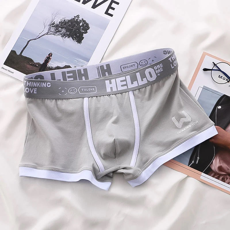 Ordentlich gefaltete Premium Herren Boxershorts in Blau, strapazierfähig & komfortabel für jeden Tag.