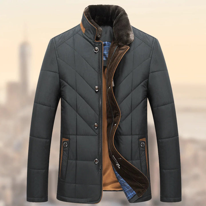 Stilvolle, gesteppte Herren Pufferjacke. Warme Winterkleidung für Outdoor & Freizeit.