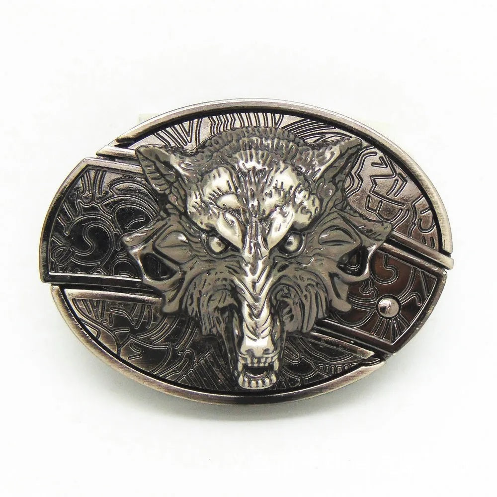 Vintage-Herren-Gürtel mit massiver Metallschnalle und rockigem Charme, ideal für Jeans.