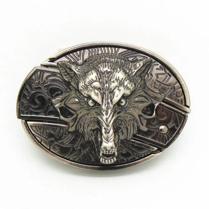 Vintage-Herren-Gürtel mit massiver Metallschnalle und rockigem Charme, ideal für Jeans.