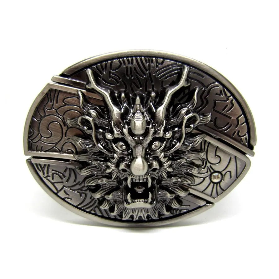 Robustes Herren-Accessoire: Punk-Gürtel mit markanter Metallschnalle für den Streetwear-Look.