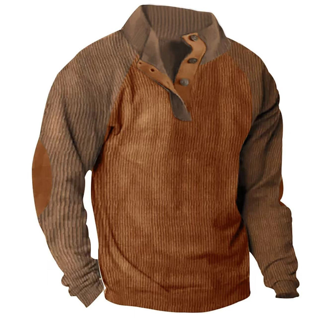 Charakteristische Raglanärmel des Herren Pullovers "Zac". Betont Komfort, moderne Herrenmode und vielseitige Passform.