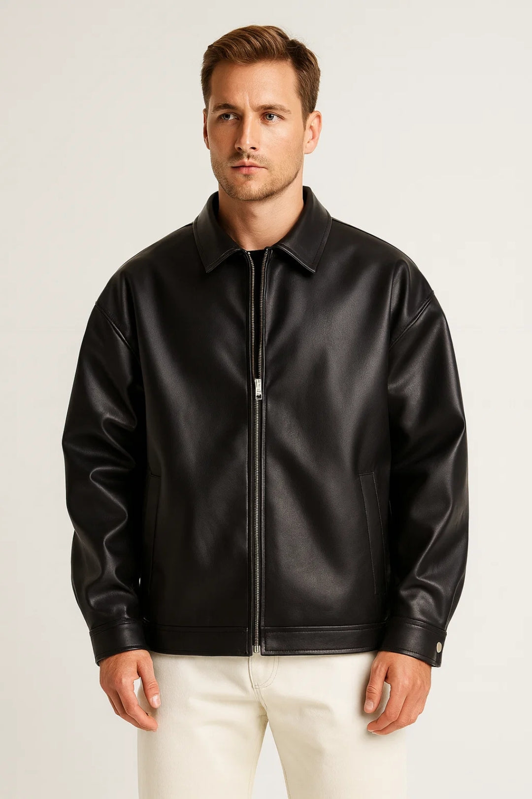 Herren Regular Fit Jacke Hunter in Hüftlänge, stilvoll und bequem, mit Reißverschluss für Smart Casual Looks.