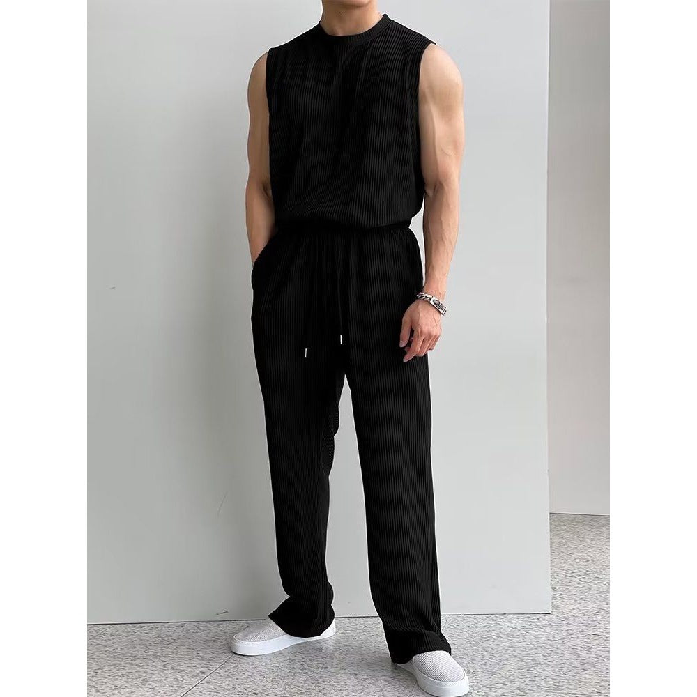 Herren Rippstrick Freizeit-Set: Komfortables & stilvolles geripptes Set für Männer, ideal für Entspannung.