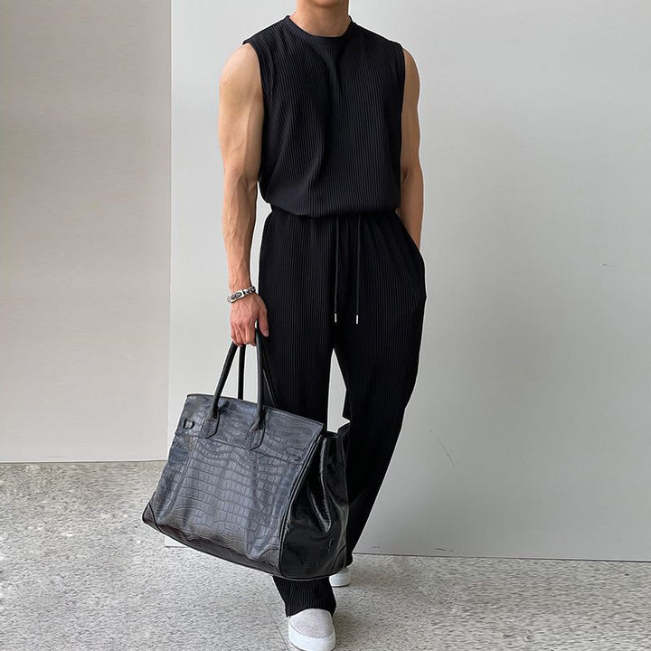 Komfortables Herren Rippstrick Set: Weiches, elastisches Rippstrick-Set für Männer. Ideal für zu Hause und unterwegs.