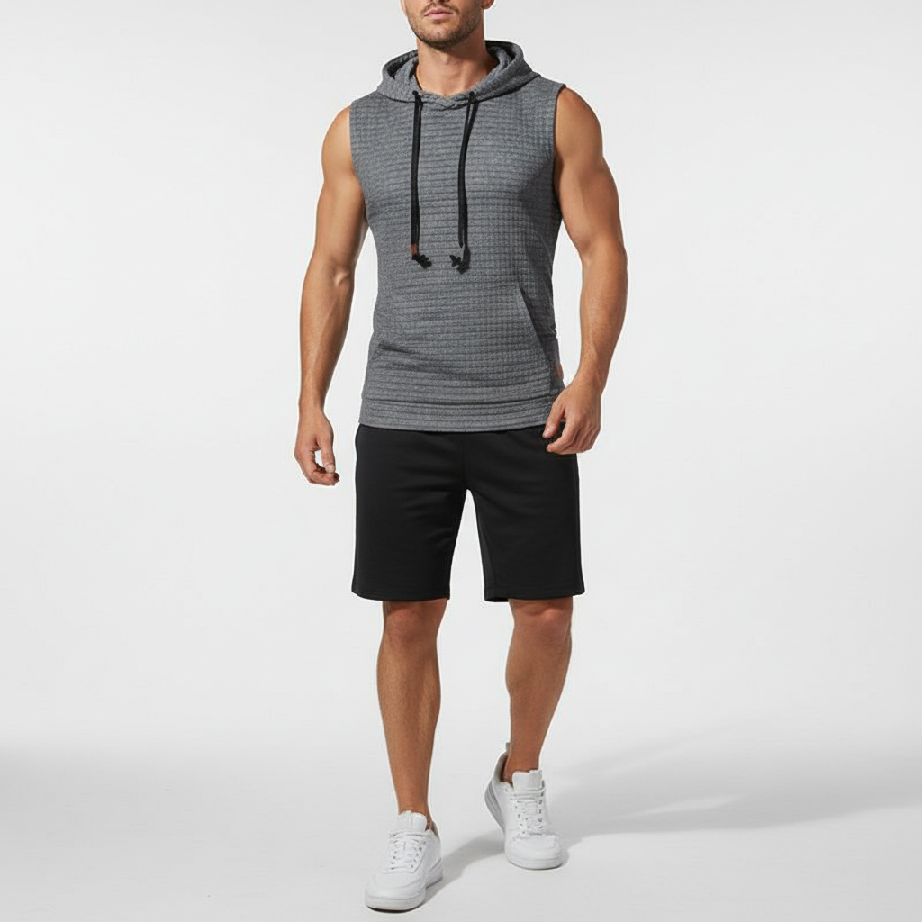 Herren Hoodryve ärmelloses Hoodie Tanktop, sportlich & atmungsaktiv für dein bestes Training.