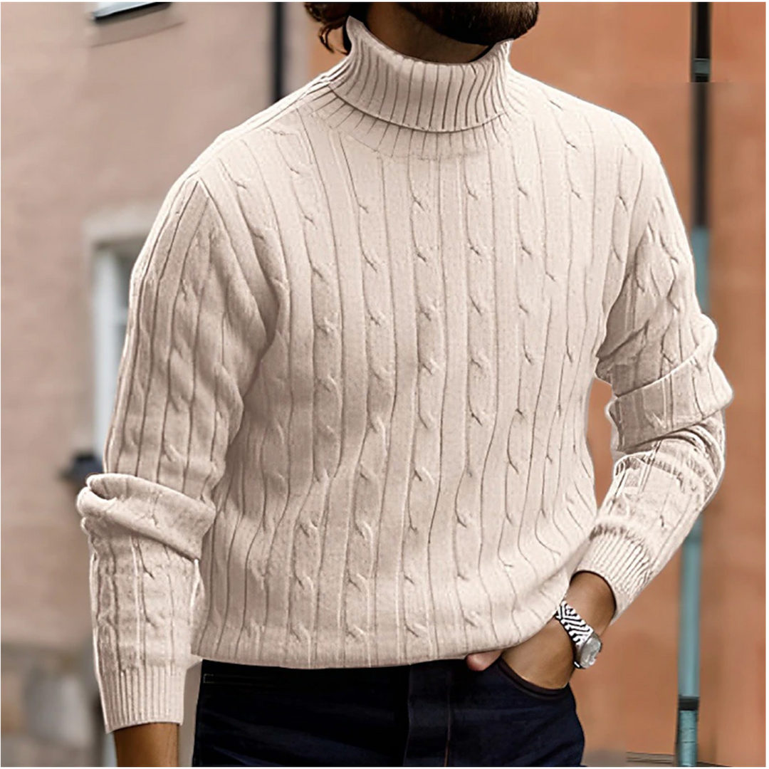 Herren Rollkragenpullover 'Ashton', stilvoll & warm. Ideal für kühle Tage im Herbst & Winter als elegante Herrenmode.