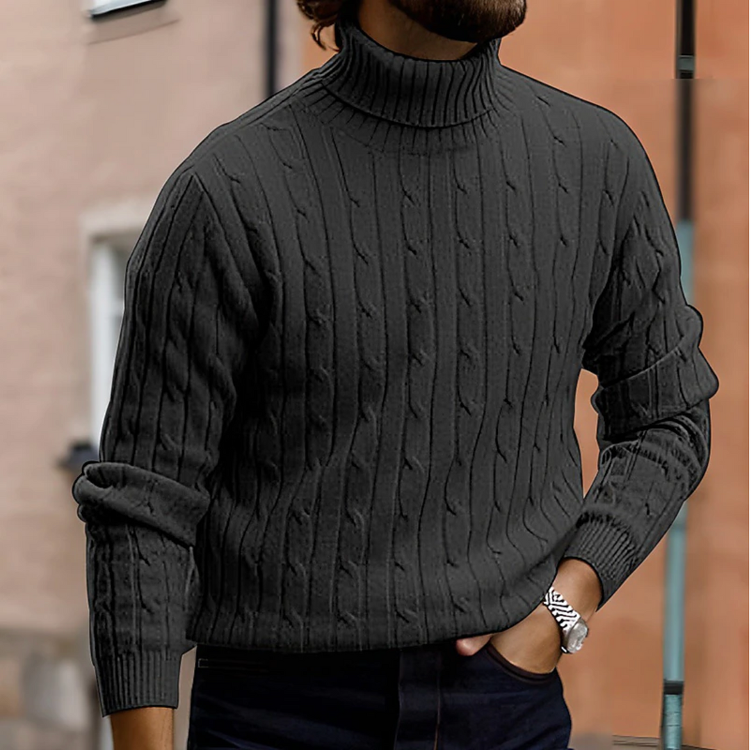 Klassischer Herren Rollkragenpullover. Vielseitig kombinierbar & warm für kühle Herbst- & Wintertage.