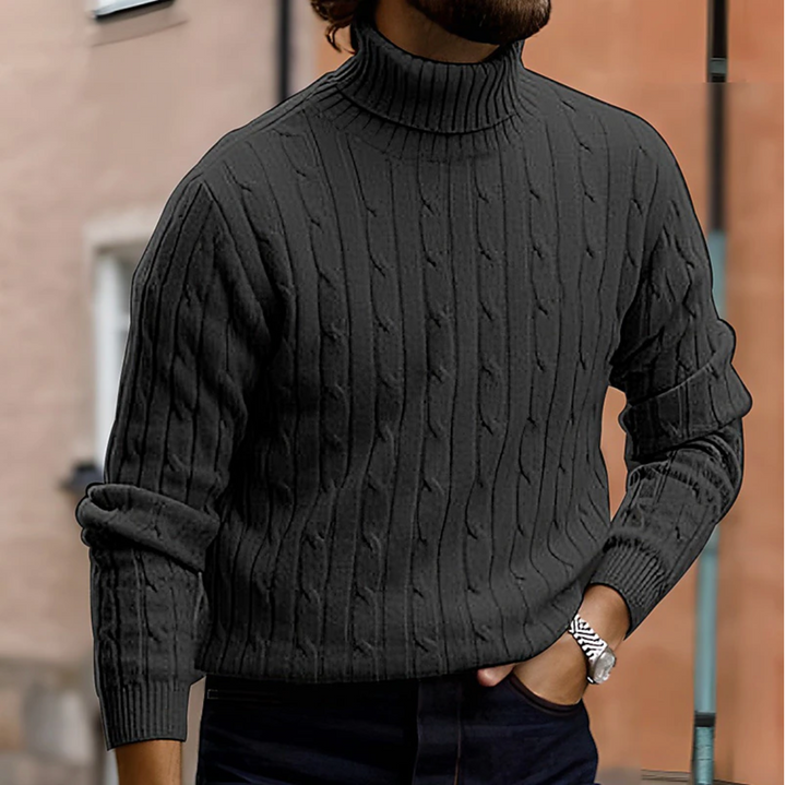 Klassischer Herren Rollkragenpullover. Vielseitig kombinierbar & warm für kühle Herbst- & Wintertage.