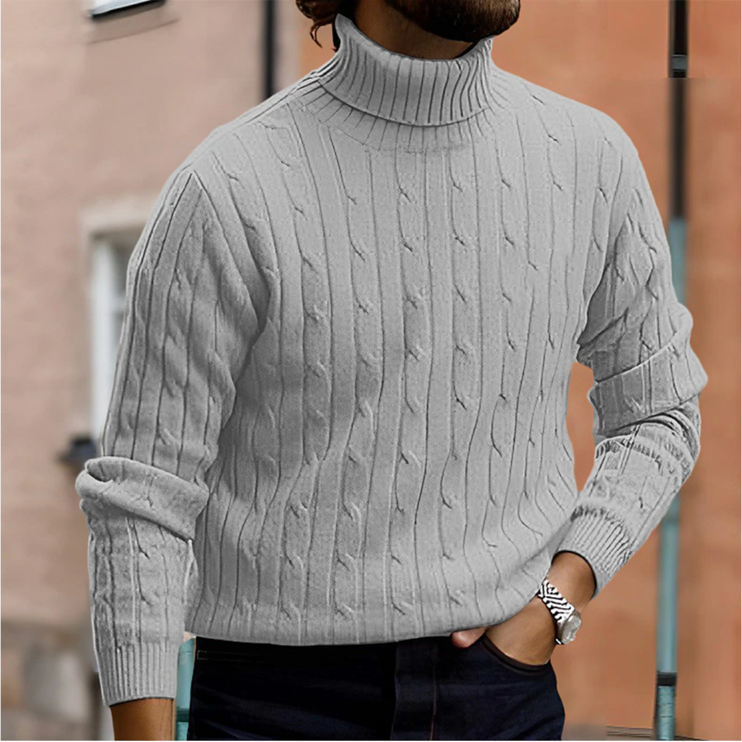 Extra warmer Herren Rollkragenpullover, bequemes Oberteil für kalte Wintertage & moderne Herrenmode.