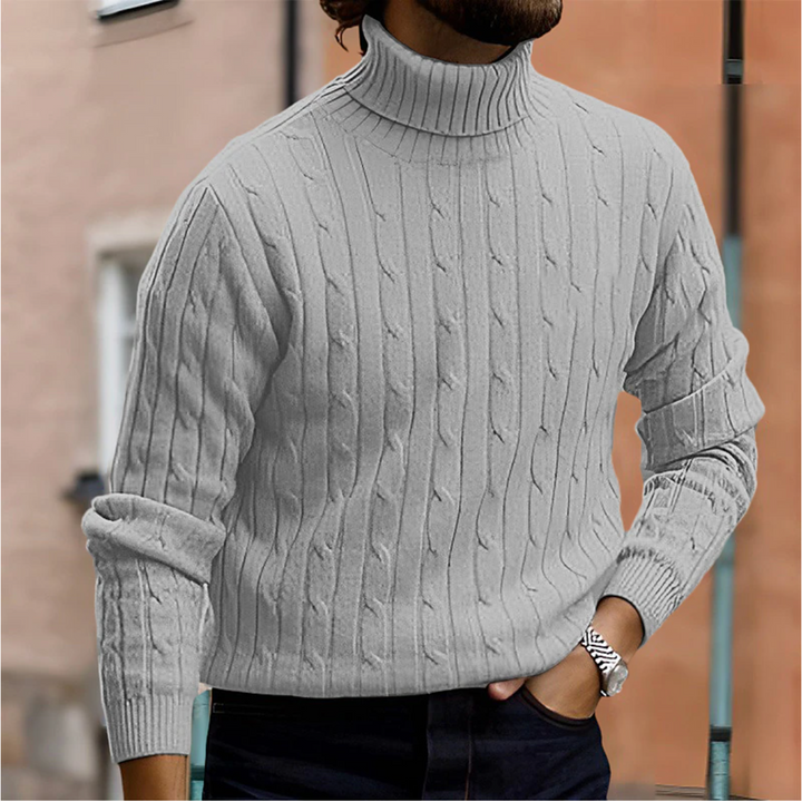 Extra warmer Herren Rollkragenpullover, bequemes Oberteil für kalte Wintertage & moderne Herrenmode.