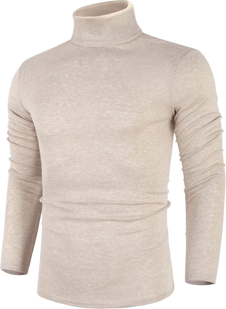 Herren Rollkragenpullover aus Strick, eleganter Slim Fit für Winter und Büro.