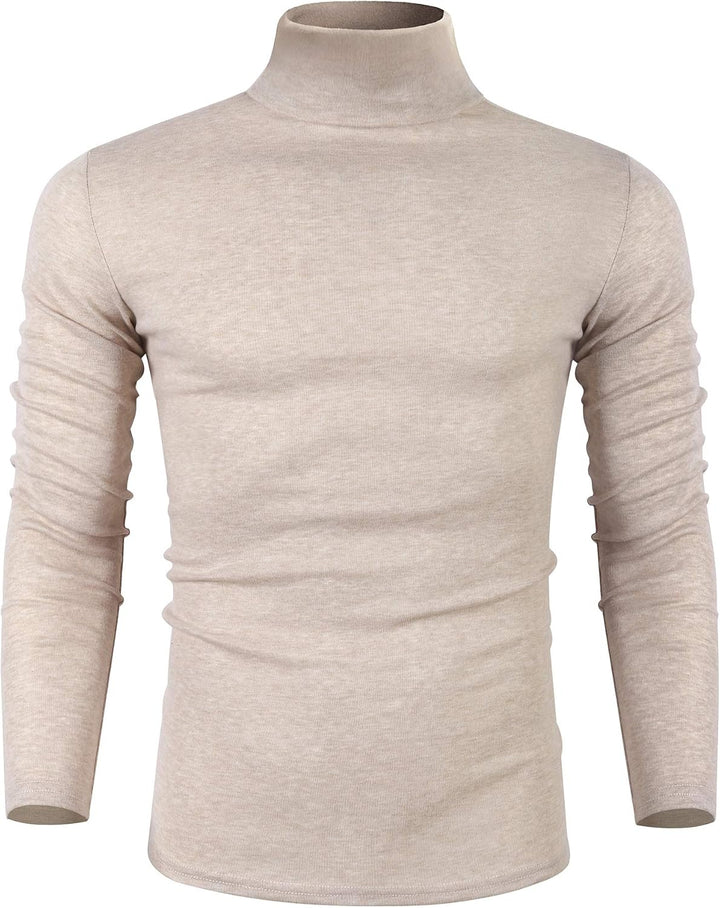 Basic Rollkragenpullover für Herren, langarm, ideal für Freizeit und Business-Look.