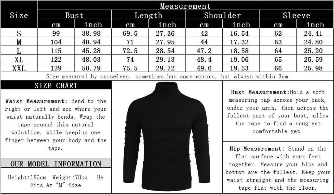 Schwarzer Rollkragenpullover für Herren, langärmlig, ideal für Herbst- und Winteroutfits.