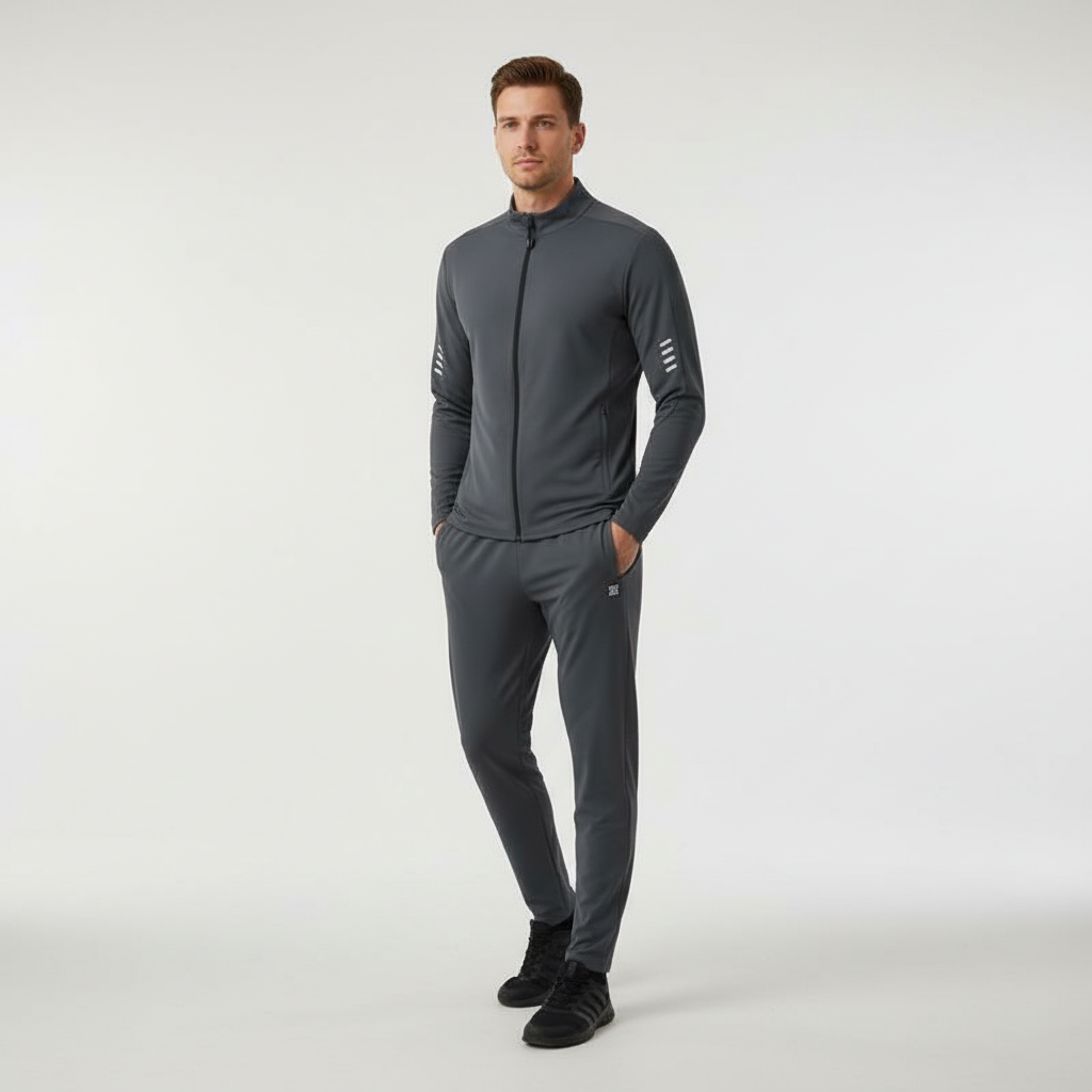 Robustes Herren Sportshirt & Hose Set 'Bradley' für tägliches Training. Schnelltrocknend, atmungsaktiv & strapazierfähig.