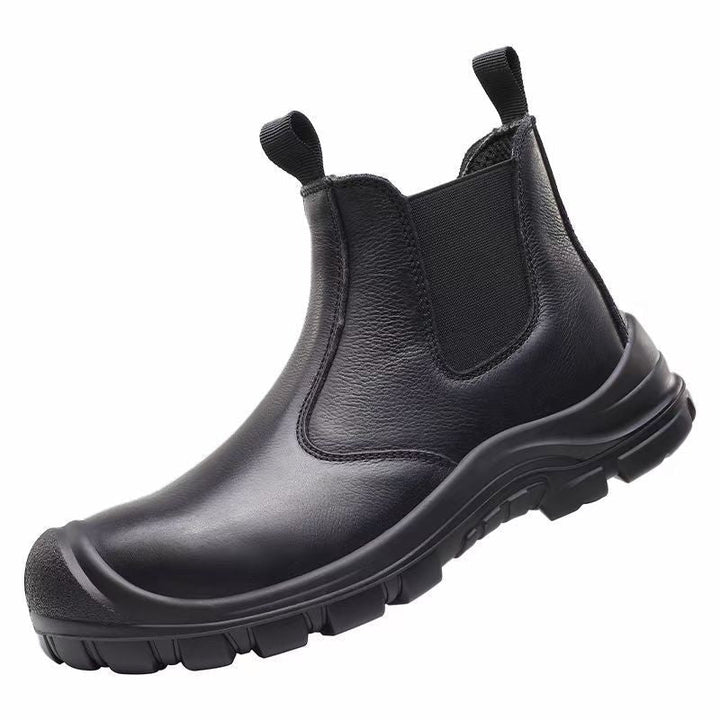 Orthopädische Herren Arbeitsstiefel, bequem & sicher. Rutschfeste Sohle für festen Halt im Arbeitsalltag. Braun.