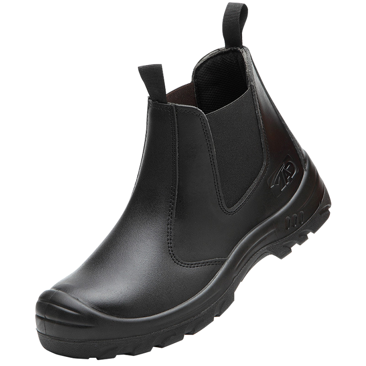 Robuste Herren Sicherheitsstiefel: Wasserdicht, Zehenschutzkappe & rutschfeste Profilsohle für optimalen Schutz.