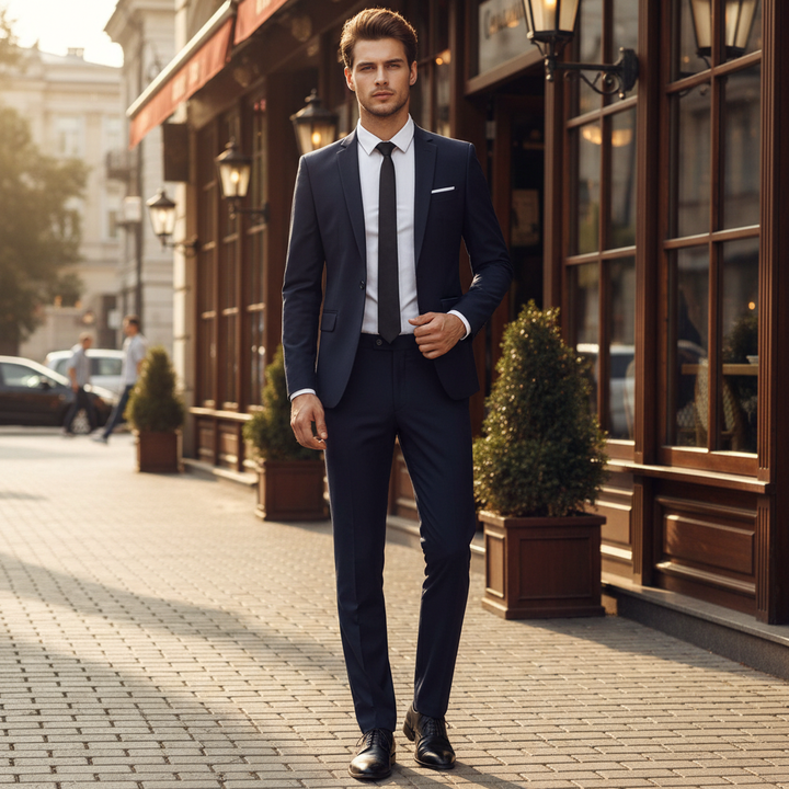 Herren Slim-Fit Anzug, elegant und modern, perfekt für Business und festliche Anlässe.