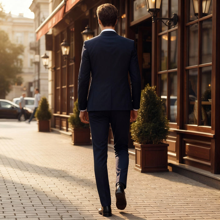 Moderner Business-Anzug für Herren im Slim-Fit, komfortabel und elegant für den Berufsalltag.