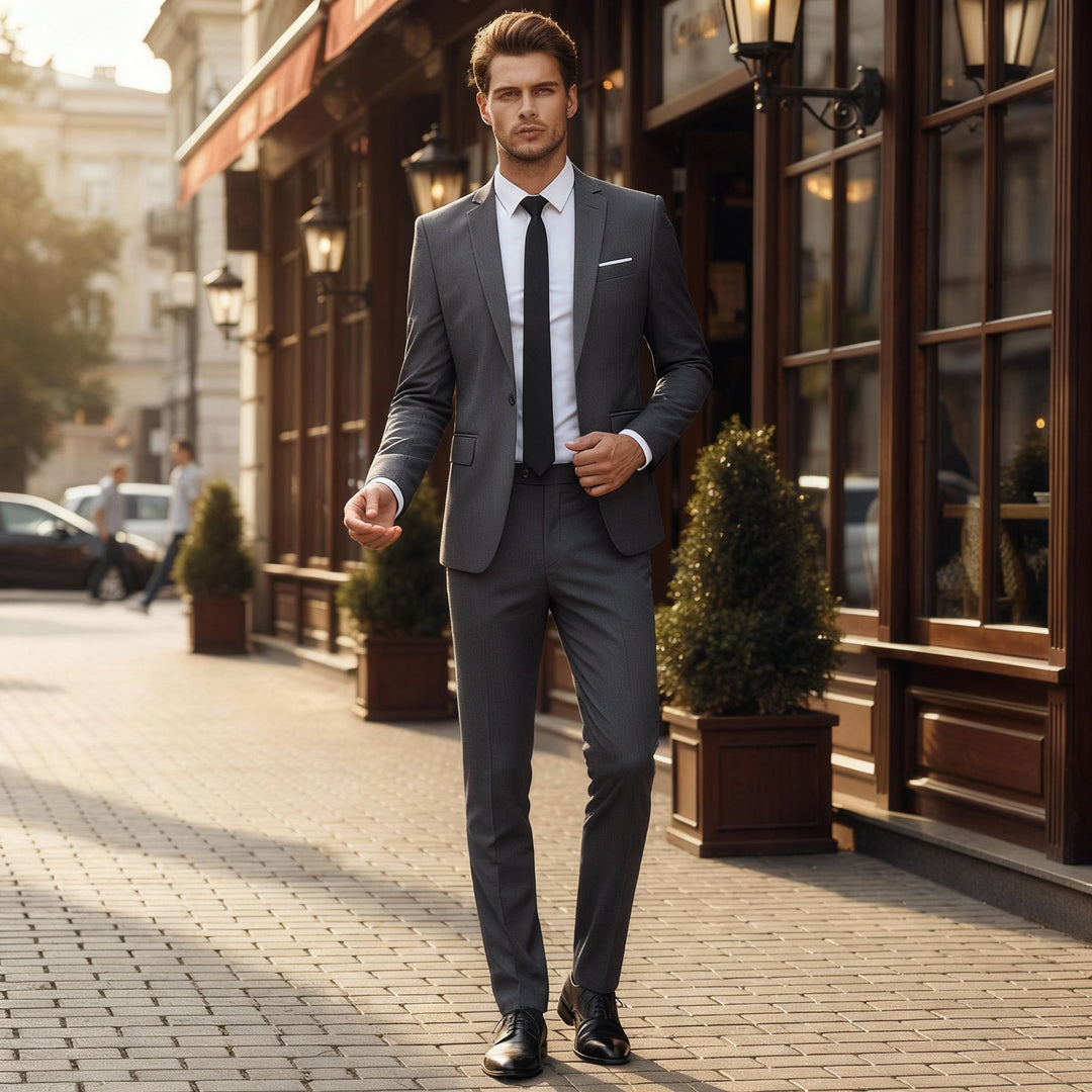Eleganter Herrenanzug Slim-Fit für Hochzeiten, Abendveranstaltungen und festliche Anlässe, stilvoll.